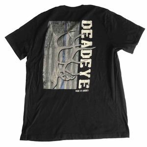 Deadeye Outfitters Men Tee TShirt Shoot Scout Hunt Black XL Hunting Antlers USA